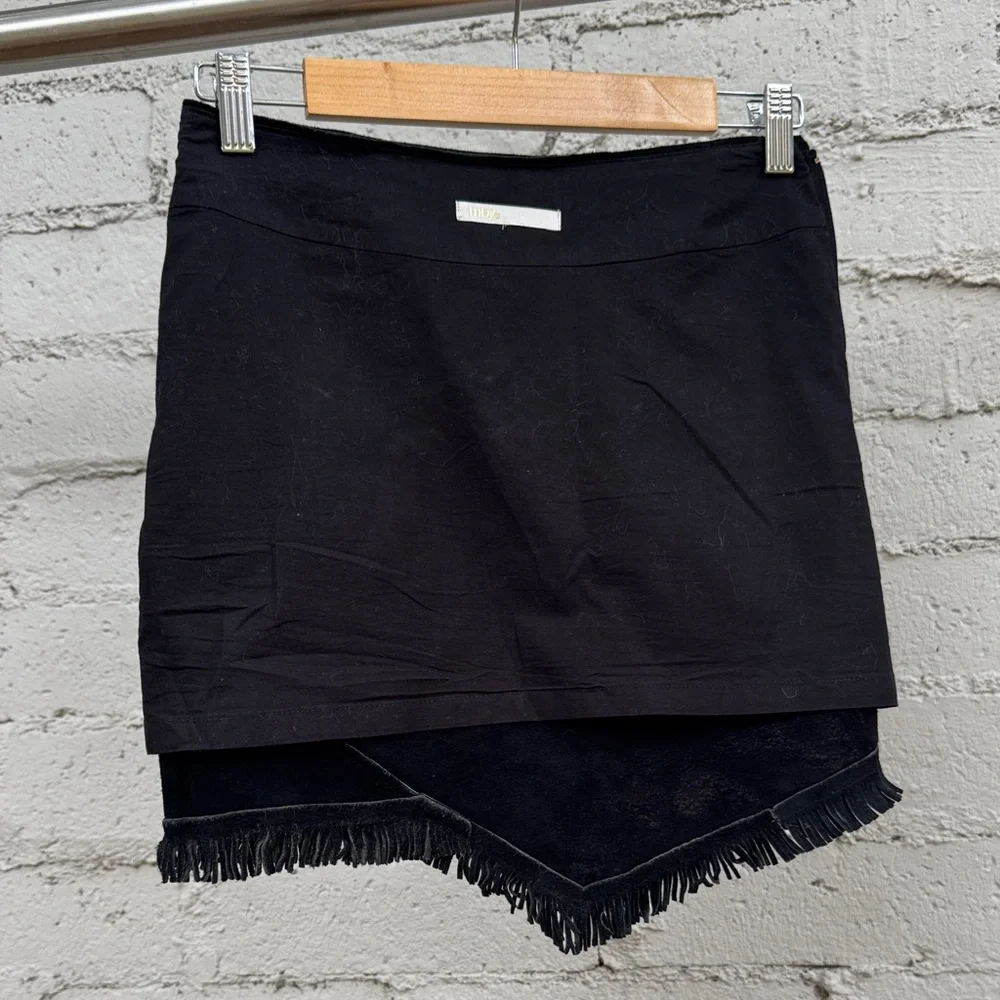 Maje Envela Black Suede Fringe Skirt Size 4 (estimated) - Picture 11 of 16